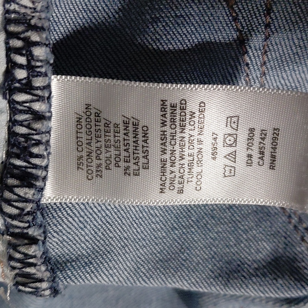 7022A -Women's Loft Outlet Skinny Jeans Size 12, 32"W, 26"Inseam, 9 1/2" Rise, - Picture 5 of 5